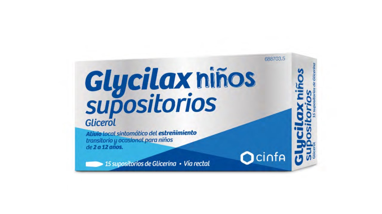 GLYCILAX NIÑOS SUPOSITORIOS, 15 SUPOSITORIOS
