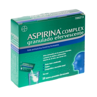 ASPIRINA COMPLEX GRANULADO EFERVESCENTE 10 SOBRES