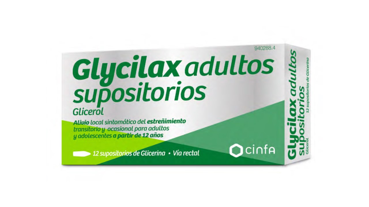 GLYCILAX ADULTOS SUPOSITORIOS, 12 SUPOSITORIOS