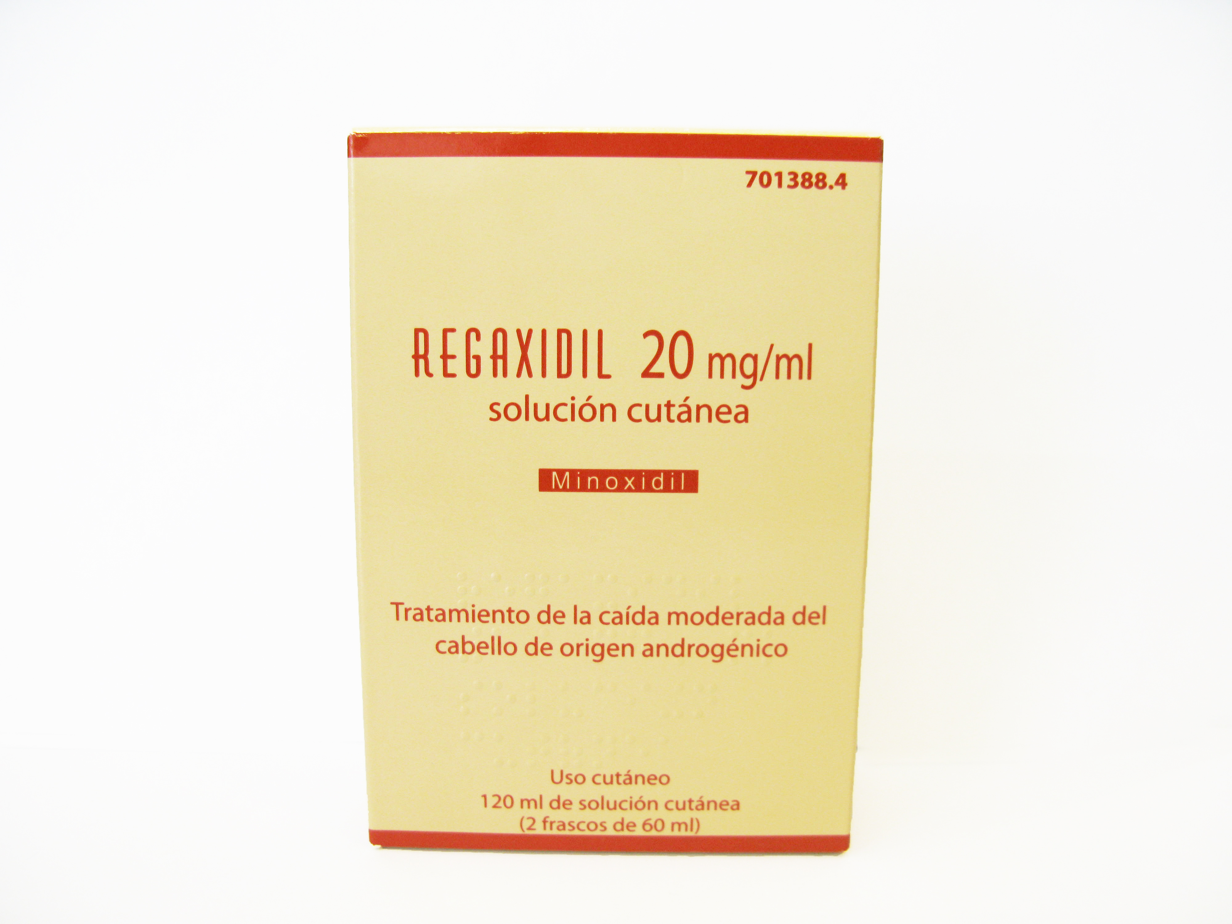 REGAXIDIL 20 mg/ml SOLUCION CUTANEA , 120 ml (2 frascos de 60 ml)