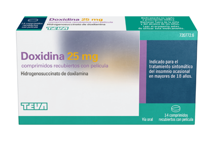 DOXIDINA 25 MG COMPRIMIDOS RECUBIERTOS CON PELICULA, 14 COMPRIMIDOS