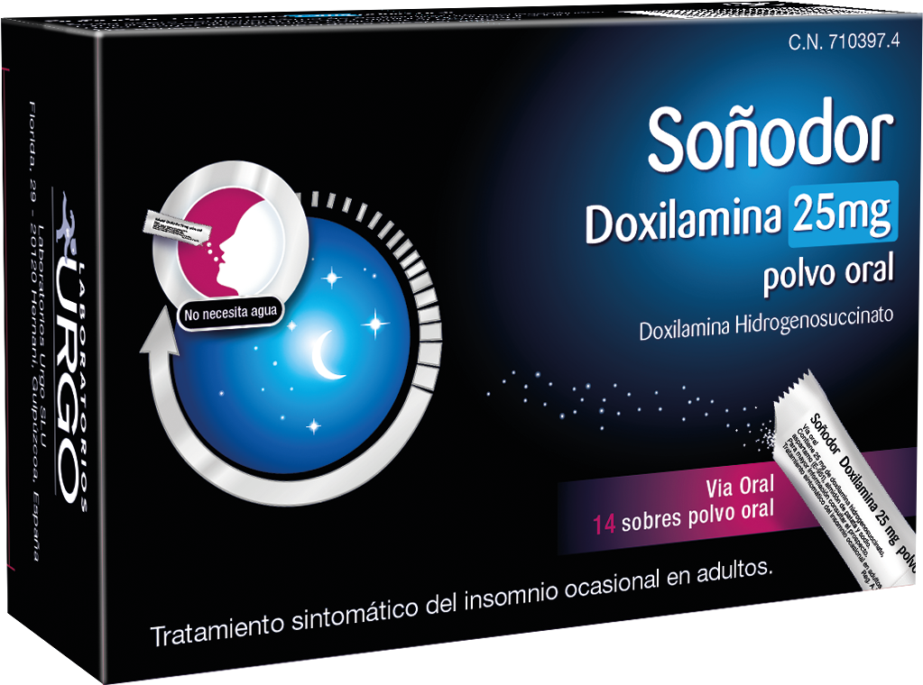 SOÑODOR DOXILAMINA 25 mg POLVO ORAL , 14 sobres