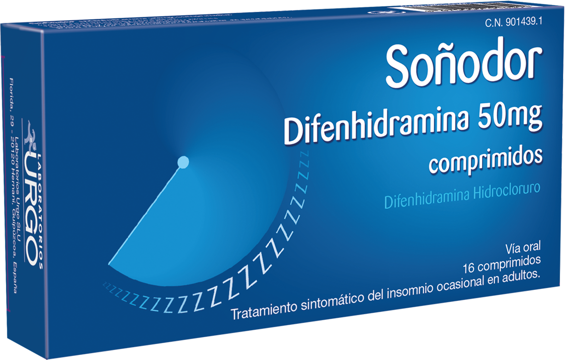 SOÑODOR DIFENHIDRAMINA 50 mg COMPRIMIDOS , 16 comprimidos