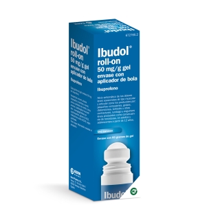 IBUDOL ROLL-ON 50 mg/g gel envase con aplicador de bola